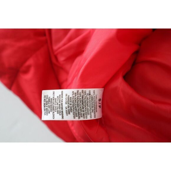 Aeropostale 8704AH11 Juniors Sz Small Red Hooded Winter Puffer Coat - Picture 4 of 8